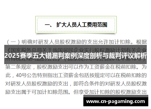 2025赛季五大错漏判案例深度剖析与裁判评议解析