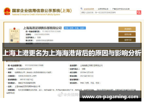 上海上港更名为上海海港背后的原因与影响分析
